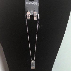 Tree Etch Earring & Necklace Set